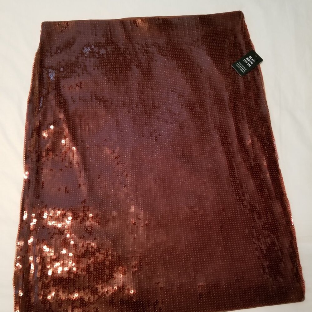Express Burgundy Wine Sequin Pencil Cocktail Skirt * Ladies Size XL * NEW w/Tags
